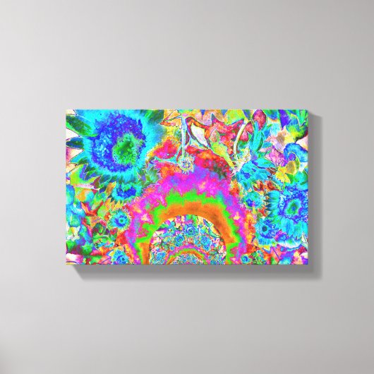 Sonnenblumenfelder für immer - blau leinwanddruck (Vorderseite)