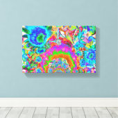 Sonnenblumenfelder für immer - blau leinwanddruck (Insitu (Holzboden))