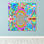 Sonnenblumenfelder für immer - blau leinwanddruck (Insitu (Holzboden))