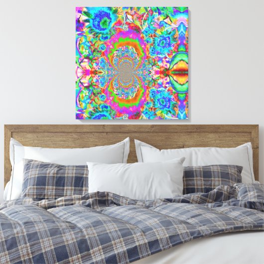 Sonnenblumenfelder für immer - blau leinwanddruck (Insitu (Schlafzimmer))