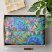 Sonnenblumenfelder für immer - blau seidenpapier (Geschenk)