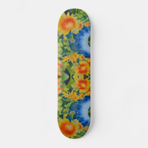 Sonnenblumenfelder für immer - blau skateboard