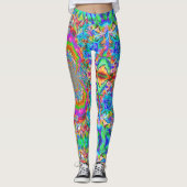 Sonnenblumenfelder für immer blaue abstrakte Sonne Leggings (Vorderseite)