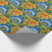 Sonnenblumenfelder für immer geschenkpapier (Ecke)