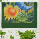 Sonnenblumenfelder für immer küchentuch (Gefaltet)