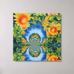 Sonnenblumenfelder für immer leinwanddruck