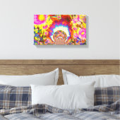 Sonnenblumenfelder für immer - Mandala Leinwanddruck (Insitu (Schlafzimmer))
