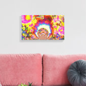 Sonnenblumenfelder für immer - Mandala Leinwanddruck (Insitu (Wohnzimmer))