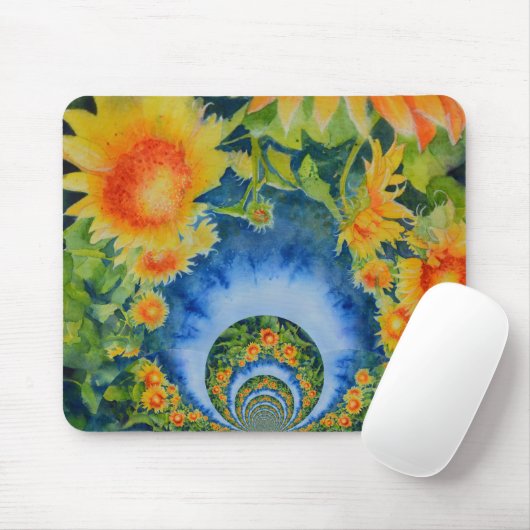 Sonnenblumenfelder für immer mousepad (Mit Mouse)