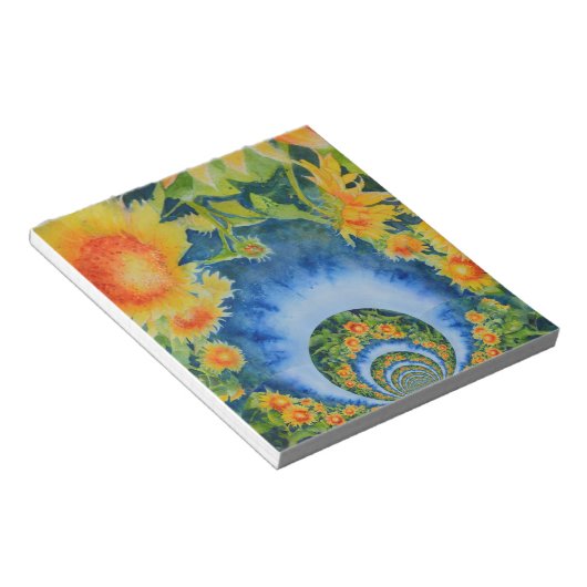 Sonnenblumenfelder für immer notizblock (angewinkelt)