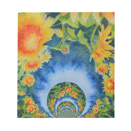 Sonnenblumenfelder für immer notizblock (Vorderseite)