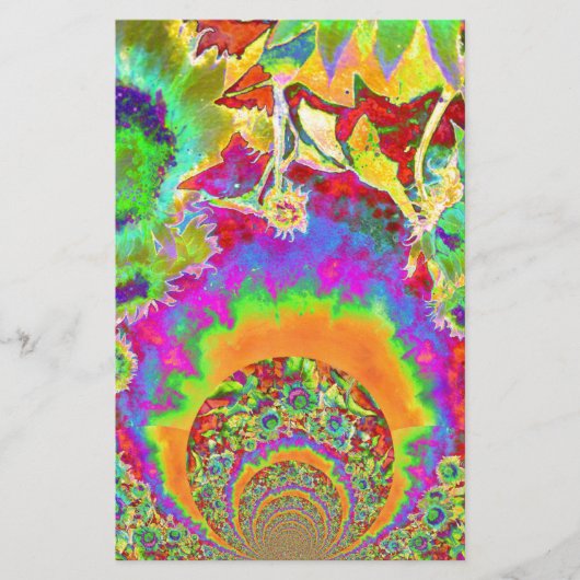 Sonnenblumenfelder für immer - orange briefpapier (Vorderseite)