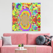 Sonnenblumenfelder für immer - orange leinwanddruck (Insitu (Wohnzimmer))