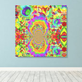 Sonnenblumenfelder für immer - orange leinwanddruck (Insitu (Holzboden))