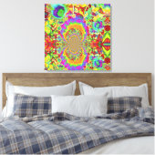 Sonnenblumenfelder für immer - orange leinwanddruck (Insitu (Schlafzimmer))