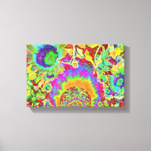 Sonnenblumenfelder für immer - orange leinwanddruck (Vorderseite)