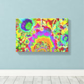 Sonnenblumenfelder für immer - orange leinwanddruck (Insitu (Holzboden))