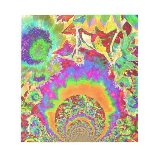 Sonnenblumenfelder für immer - orange notizblock (Vorderseite)