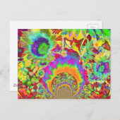 Sonnenblumenfelder für immer - orange postkarte (Vorne/Hinten)