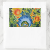Sonnenblumenfelder für immer rechteckiger aufkleber (Tasche)