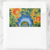 Sonnenblumenfelder für immer rechteckiger aufkleber (Tasche)