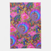 Sonnenblumenfelder für immer _ rosa geschirrtuch (Vertikal)