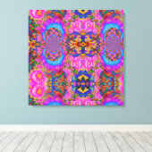 Sonnenblumenfelder für immer - rosa leinwanddruck (Insitu (Holzboden))