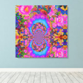 Sonnenblumenfelder für immer - rosa leinwanddruck (Insitu (Holzboden))