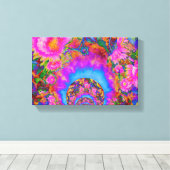 Sonnenblumenfelder für immer - rosa leinwanddruck (Insitu (Holzboden))