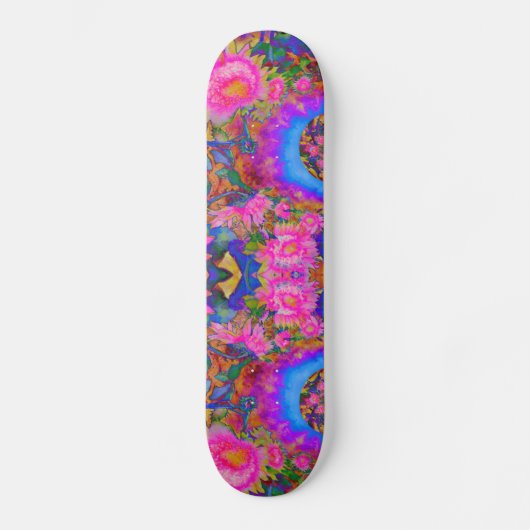 Sonnenblumenfelder für immer - rosa skateboard (Vorderseite)