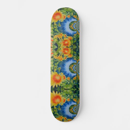 Sonnenblumenfelder für immer skateboard (Vorderseite)
