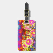 Sonnenblumenfelder Gepäckanhänger (Vorderseite vertikal)