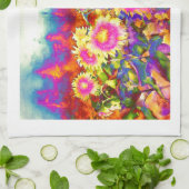 Sonnenblumenfelder Geschirrtuch (Gefaltet)