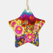 Sonnenblumenfelder Keramik Ornament (Rechts)