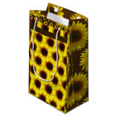 Sonnenblumenfelder Kleine Geschenktüte (Vorderseite Schrägansicht)