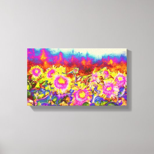 Sonnenblumenfelder Leinwanddruck (Vorderseite)