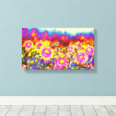 Sonnenblumenfelder Leinwanddruck (Insitu (Holzboden))