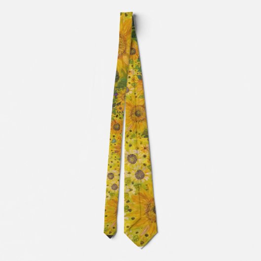 Sonnenblumenfelder Neck Tie Krawatte (Rückseite)