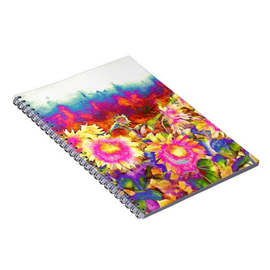 Sonnenblumenfelder Notizblock (Rechte Seite)