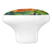 Sonnenblumenfelder orange-gelbe Blumenfelder Keramikknauf (Seitenansicht)