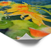 Sonnenblumenfelder Poster (Ecke)