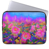 Sonnenblumenfelder - rosa laptopschutzhülle (Vorderseite)