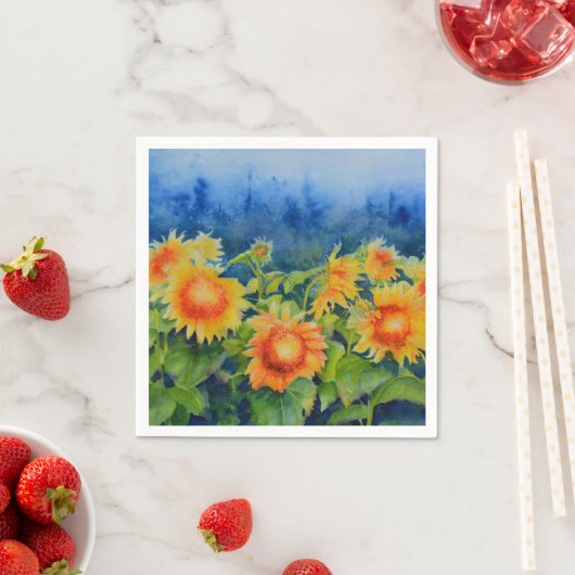 Sonnenblumenfelder Serviette (Beispiel)