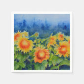 Sonnenblumenfelder Serviette (Vorderseite)