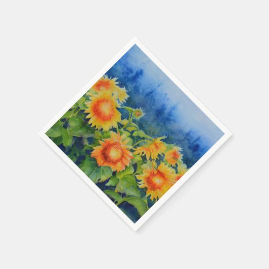 Sonnenblumenfelder Serviette (Ecke)