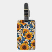 Sonnenblumenfelder: strahlende Schönheitskunst Gepäckanhänger (Vorderseite vertikal)