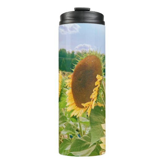 Sonnenblumenfelder Thermosbecher (Vorderseite)