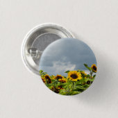Sonnenblumenfeldmagnet Button (Vorne & Hinten)