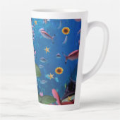 Sonnenblumenfisch Latte Tasse (Rechts)