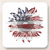 Sonnenblumenflagge Getränkeuntersetzer (Vorderseite)